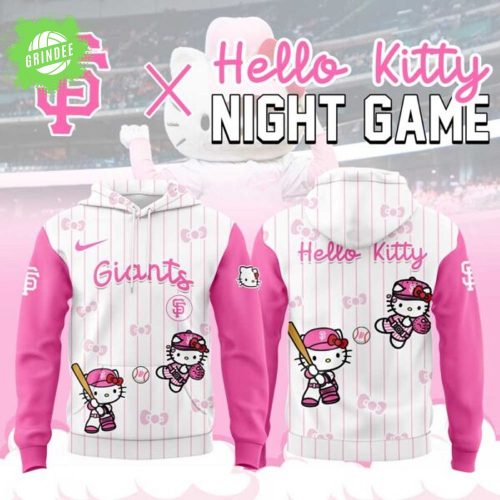 San Francisco Giants x Hello Kitty  night game Pink Logo Hoodie