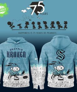 Seattle Kraken Anniversary of Peanuts New Hoodie