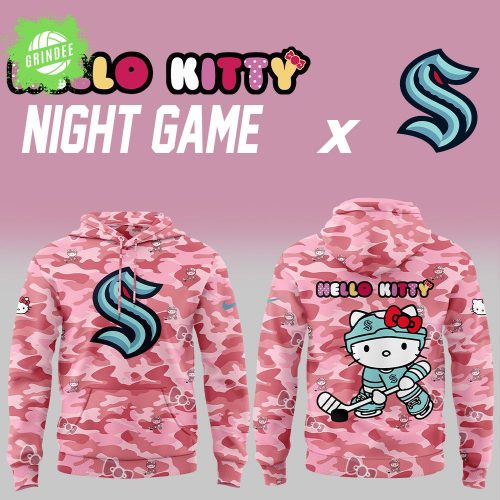 Seattle Kraken x Hello Kitty Camouflage Night Game Hoodie 2025