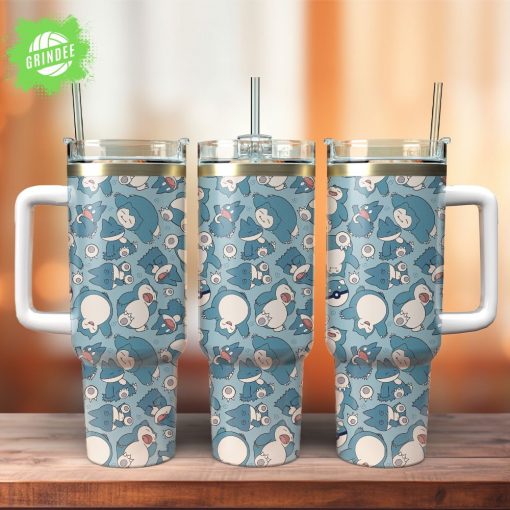 Snorlax Pokémon Anime Christmas Custom Stanley Quencher 40oz Tumbler