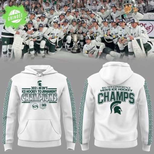 Spartans Men’s Ice Hockey x BIG10 Championship Hoodie – NCAA Hockey Fan Gear