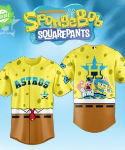 Spongebob x MLB Houston Astros Limited Edition baseball Jersey 2025