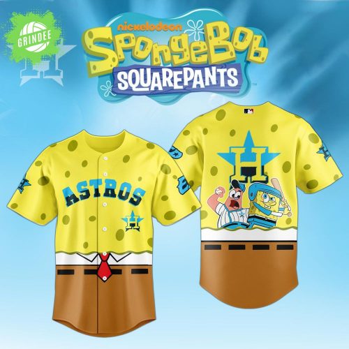 Spongebob x MLB Houston Astros Limited Edition baseball Jersey 2025