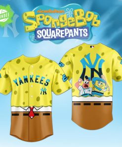 Spongebob x MLB New York Yankees Limited Edition baseball Jersey 2025