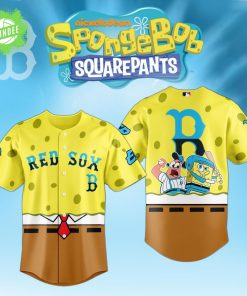 Spongebob x MLB Red Sox Limited Edition baseball Jersey 2025