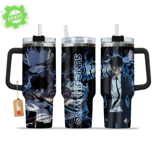 Sung Jin-Woo Solo Leveling Anime Custom Stanley 40oz Stainless Steel Tumbler