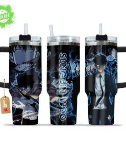 Sung Jin-Woo Solo Leveling Anime Custom Stanley Quencher 40oz Tumbler with Handle