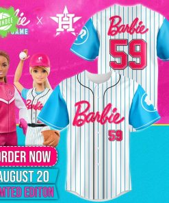 Team Official x Barbie Blue Baseball Jersey Limited Edition 2025