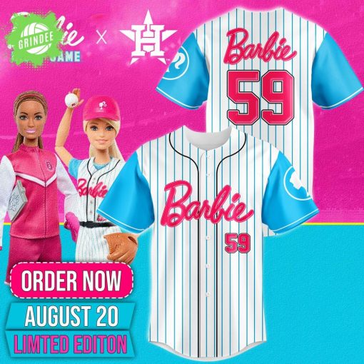 Team Official x Barbie Blue Baseball Jersey Limited Edition 2025