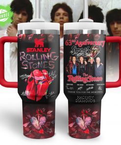 The Rolling Stones Stanley Quencher 40oz Tumbler Custom Music Edition with Handle