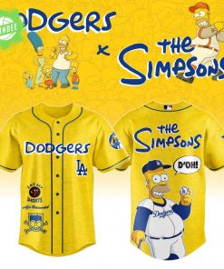 The Simpsons “Eat My Shorts” x MLB Los Angeles Dodgers Baseball Jersey 2025