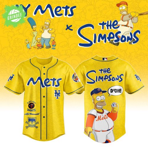 The Simpsons “Eat My Shorts” x MLB New York Mets Baseball Jersey 2025