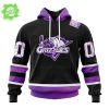 Worcester Railers Cancer Support Pink Ribbon Hoodie 2025