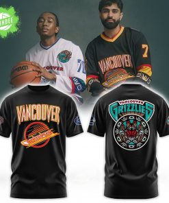 Vancouver Canucks x Grizzlies Black Vintage Skate T-Shirt Limited Edition