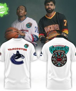 Vancouver Canucks x Grizzlies White Vintage Skate T-Shirt Hockey Edition