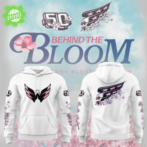 Washington Capitals “Behind The Blossom” White Special Edition Hoodie 2025