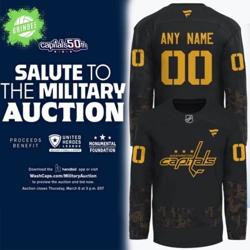 Washington Capitals Salute To Military Custom Hockey Jersey 2025