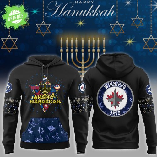 Winnipeg Jets 2025 Happy Hanukkah Special Edition Hoodie