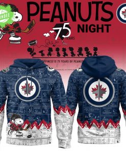 Winnipeg Jets Peanuts 75th Anniversary Night Hoodie 2025