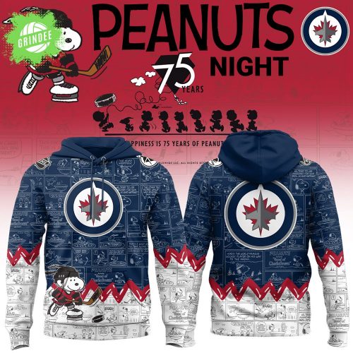 Winnipeg Jets Peanuts 75th Anniversary Night Hoodie 2025