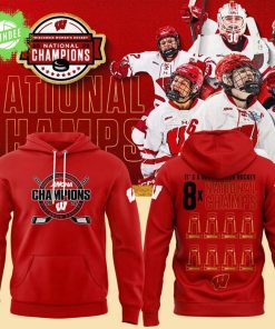 Wisconsin WOMEN’S HOCKEY NATIONAL CHAMPIONS Hoodie – NCAA Hockey Fan Gear