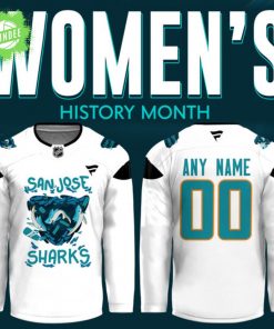 Women’s History Night san jose sharks Limited Edition Custom Name And Number hockey Jersey