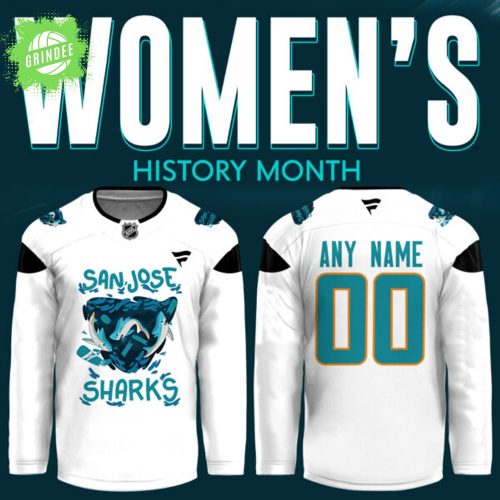 Women’s History Night san jose sharks Limited Edition Custom Name And Number hockey Jersey