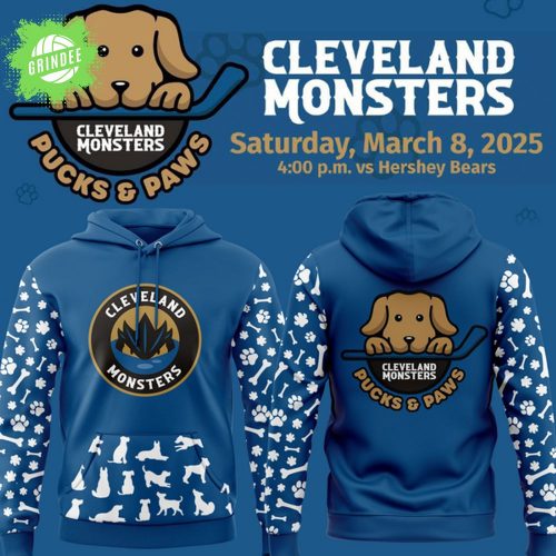 imited Edition Pucks & Paws cleveland monsters Hoodie 2025