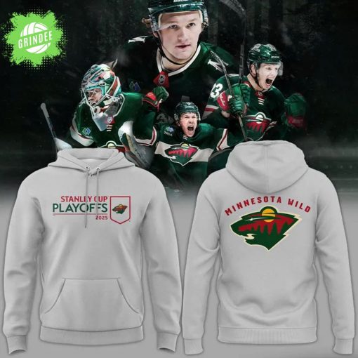 2025 Stanley Cup Playoffs Minnesota Wild Gray Hoodie