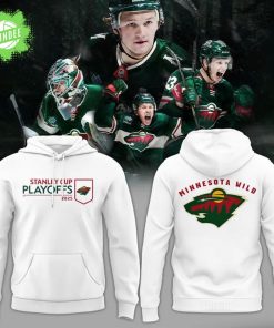2025 Stanley Cup Playoffs Minnesota Wild White Hoodie