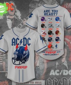 AC/DC Are You Ready Power Up Baseball Jersey