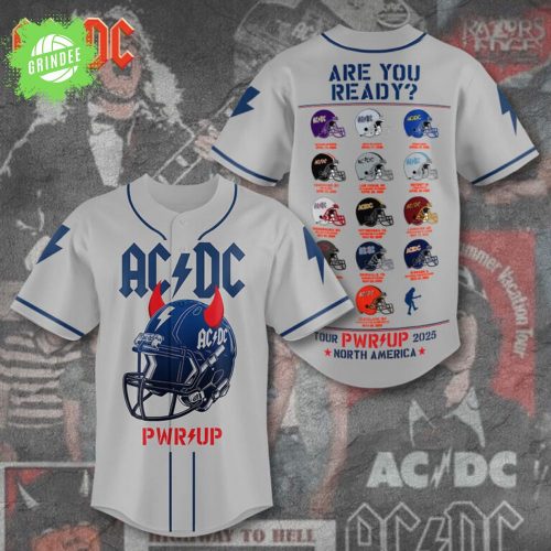 AC/DC Are You Ready Power Up Baseball Jersey
