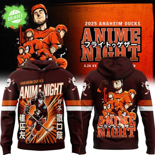 Anaheim Ducks x Anime Night Hoodie 2025 Limited Edition – NHL x Anime Collaboration