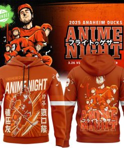 Anaheim Ducks x Anime Night Hoodie 2025 – Special Anime & Hockey Crossover