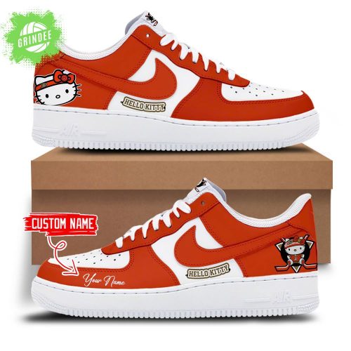 Anaheim Ducks x Hello Kitty Orange AF1 Sneakers Limited Edition – Exclusive Cute Hockey Sneakers