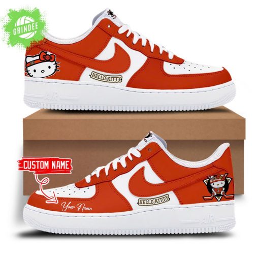 Anaheim Ducks x Hello Kitty Orange AF1 Sneakers Limited Edition – Exclusive Cute Hockey Sneakers