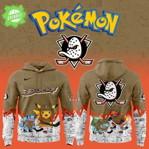 Anaheim Ducks x Pokémon New Hoodie – NHL x Anime Collaboration Fans Gear