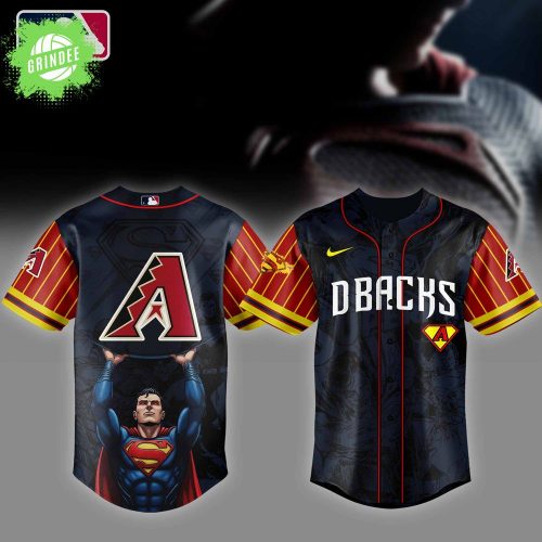 Arizona Diamondbacks MLB x Superman Baseball Jersey Editions Limited 2025 – DC Superhero x MLB Crossover
