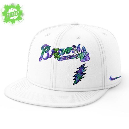Atlanta Braves Grateful Dead Night Navy Alternate Jersey & Flat Cap Set