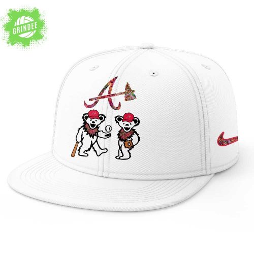 Atlanta Braves Grateful Dead Night V3 Jersey & Flat Cap Set