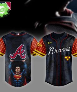 Atlanta Braves MLB x Superman Baseball Jersey Editions Limited 2025 – Superhero x MLB Fans Apparel