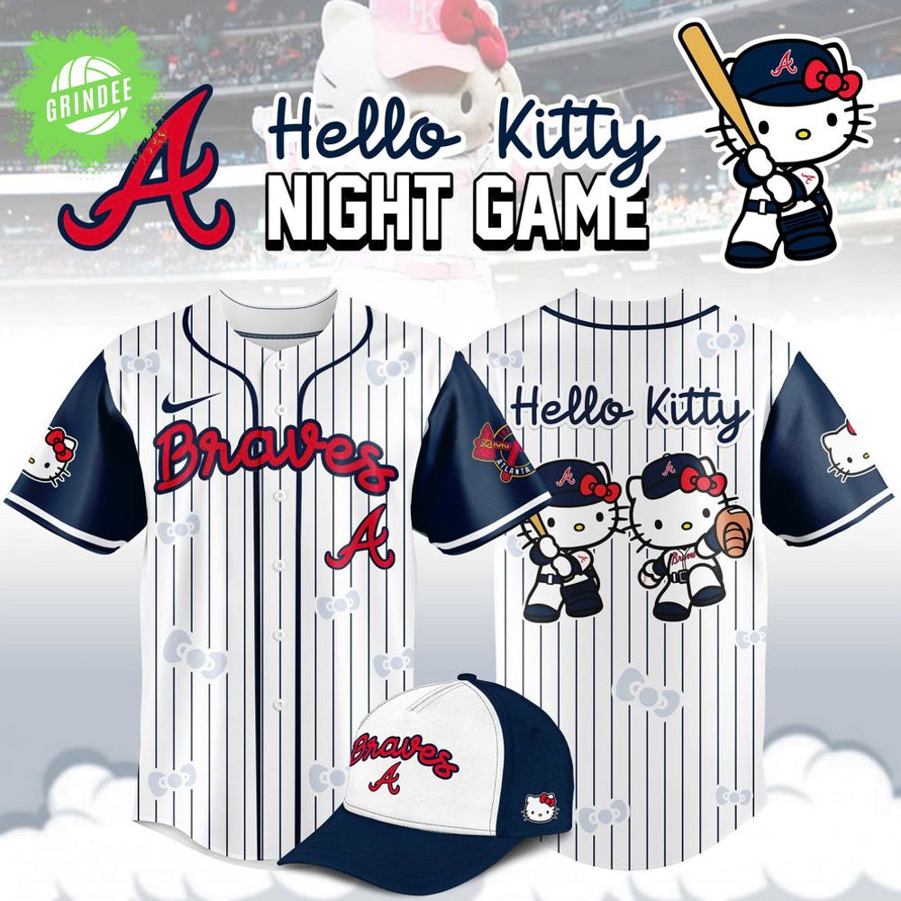 Atlanta Braves x Hello Kitty Night Game Baseball Jersey 2025 Atlanta Braves x Hello Kitty Night Game Baseball Jersey 2025