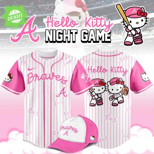 Atlanta Braves x Hello Kitty Night Game Baseball Jersey 2025 – Limited Edition