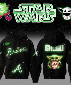 Atlanta Braves x Star Wars Baby Yoda Hoodie – MLB Galactic Game Night