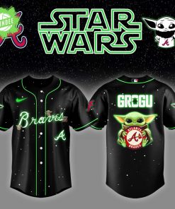 Atlanta Braves x Star Wars Grogu Night Jersey – Baby Yoda Limited Game Night