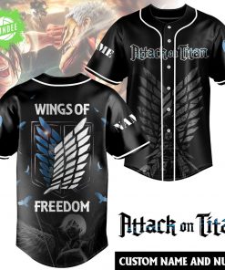 Attack On Titan Wings of Freedom Baseball Jersey – Anime Fan Limited Edition