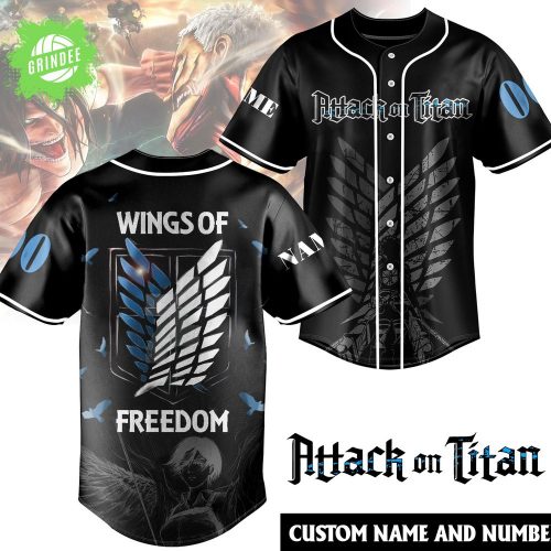 Attack On Titan Wings of Freedom Baseball Jersey – Anime Fan Limited Edition