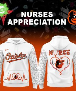 Baltimore Orioles Nurses Night Appreciation White Hoodie