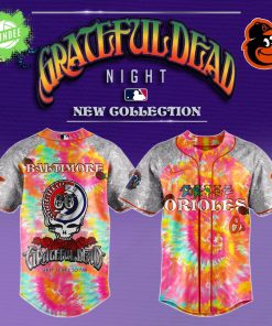 Baltimore Orioles x Grateful Dead 60th Anniversary Special Baseball Jersey 2025 – Rock x MLB Collaboration