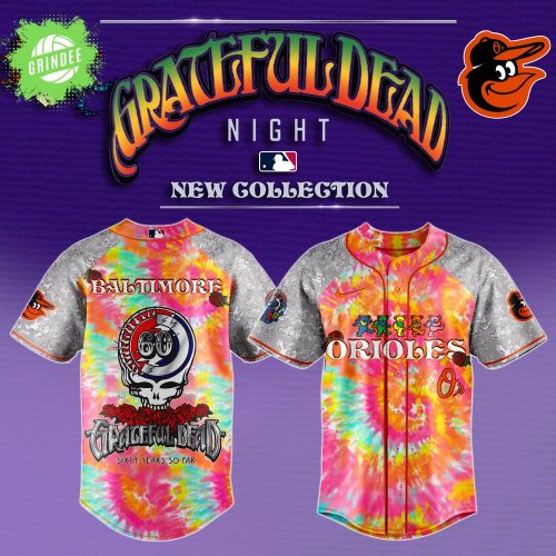 Baltimore Orioles x Grateful Dead 60th Anniversary Special Baseball Jersey 2025 – Rock x MLB Collaboration